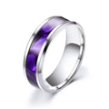 Men's Steel Meteorite Inlaid Gold Foil Light Luxury Fashion Ring - a8 / No. 7 MegaBDM