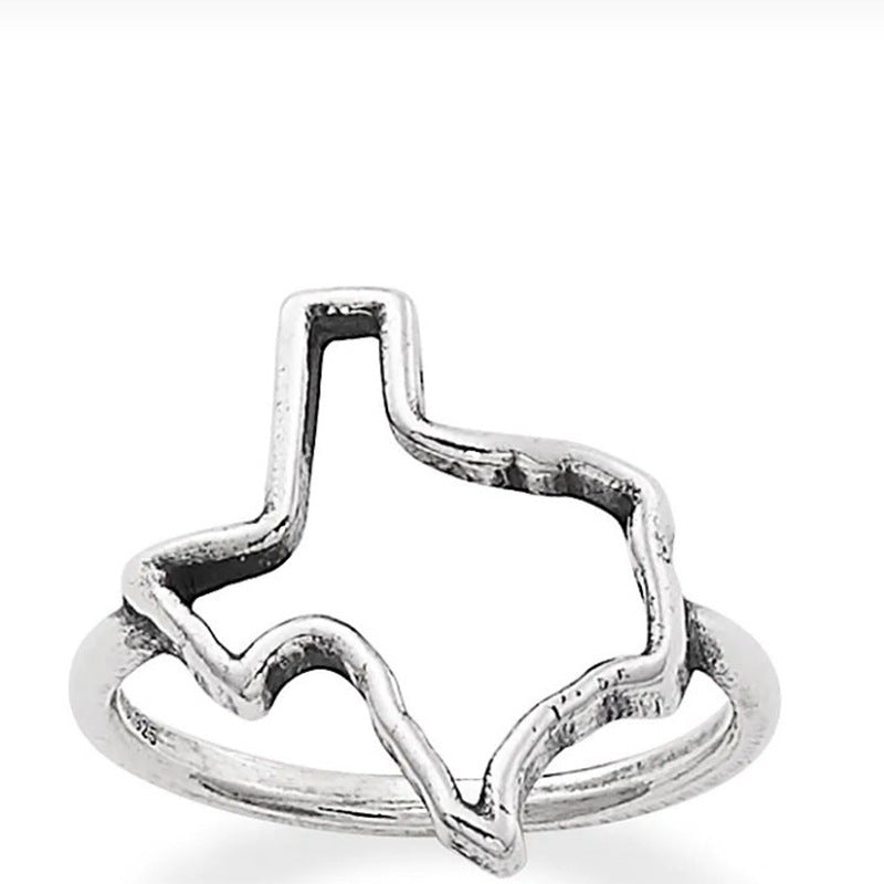 Women's & Men's Vintage African Map Hollow Geometric Rings MegaBDM