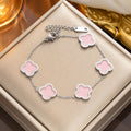 Diamond Rose Gold Fashion Charm Pork Bracelet - 913 Silver Powder MegaBDM