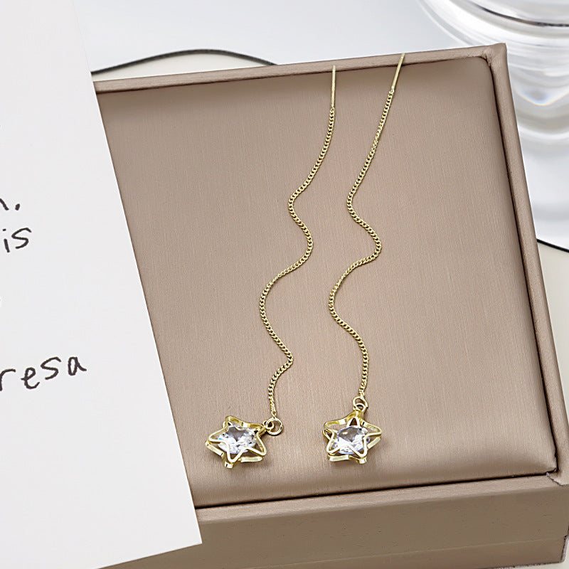 Diamond Butterfly Flower Pearl Graceful Fashionable Long Earrings - E3925 MegaBDM