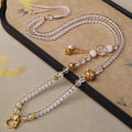 Tega Thai Amulet Chain Crafts Rope White Crystal Adjustable Buckle Necklace MegaBDM