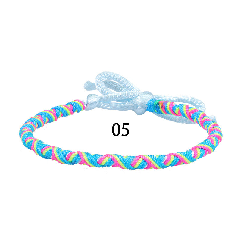 Style Colorful Hand-knitted Rope Holiday Party Bracelet - 5 MegaBDM