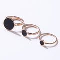 Women's Panther Rose Gold Simple Titanium Steel Index Finger Ring MegaBDM