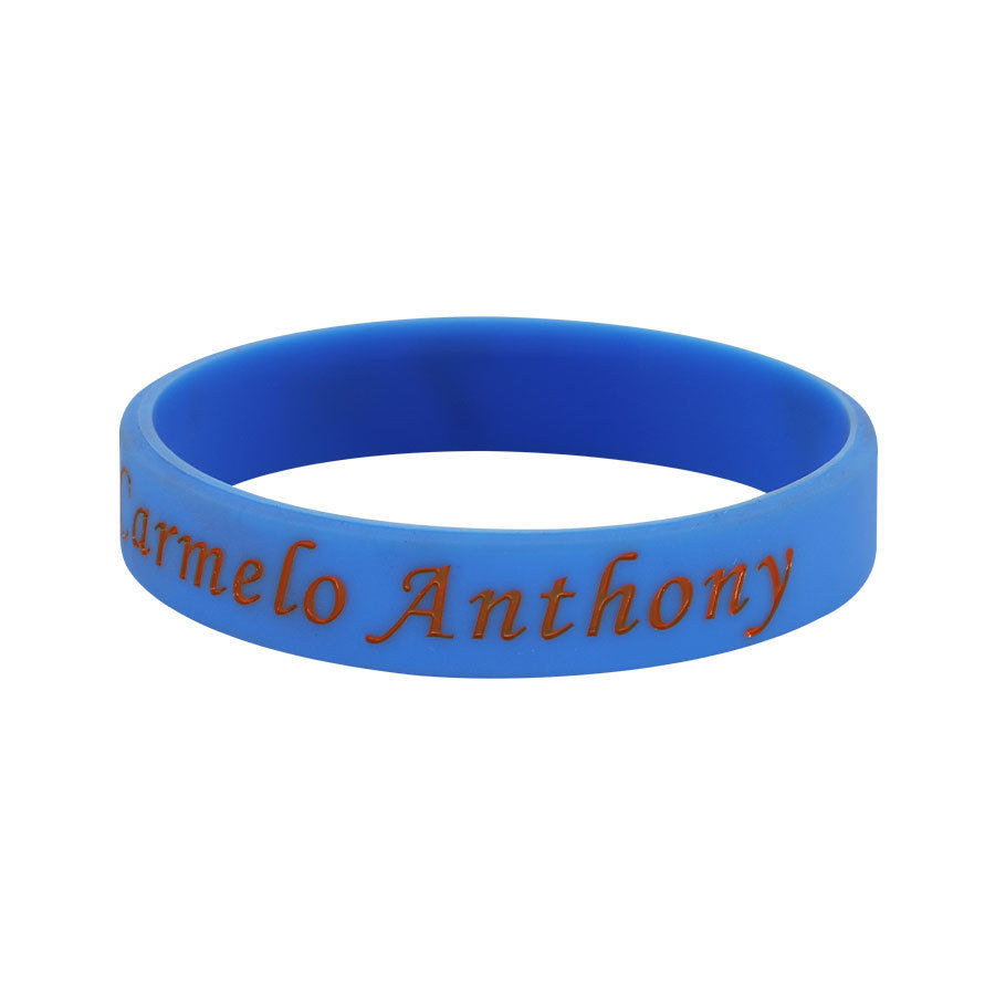 Star Concave Thickened Silicone Kobe James Basketball Bracelet - Anthony-Blue MegaBDM