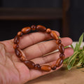 Women's & Men's Arborvitae Lightning Transparent Buddha Beads Live Studio Drainage Temple Bracelet - Almond Beads 1.0*1.6 Rooms 0.8 round Beads MegaBDM