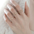 Women's Niche Design Light Luxury Index Finger Twin Ring MegaBDM