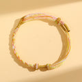 Children's Strap Hand-woven Colorful Braided Rope Tassel Adult Holiday Gift Batch Bracelets - Thousand Silk Eight Shares (Pink and Yellow) MegaBDM