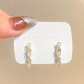 Childlike Heart Reflective Sequins Peach Nightclub Catwalk Super Shiny Ear Earrings - Light KC Gold 1 Word K-238 MegaBDM