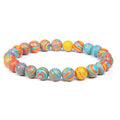 Tigereye White-barked Pine Agate Crystal Stone Bracelets - Flower Peacock MegaBDM