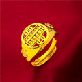 Women's Abacus Opening Vietnam Placer Gold Ring - No. 4 Abacus Ring Opening / Adjustable Opening MegaBDM