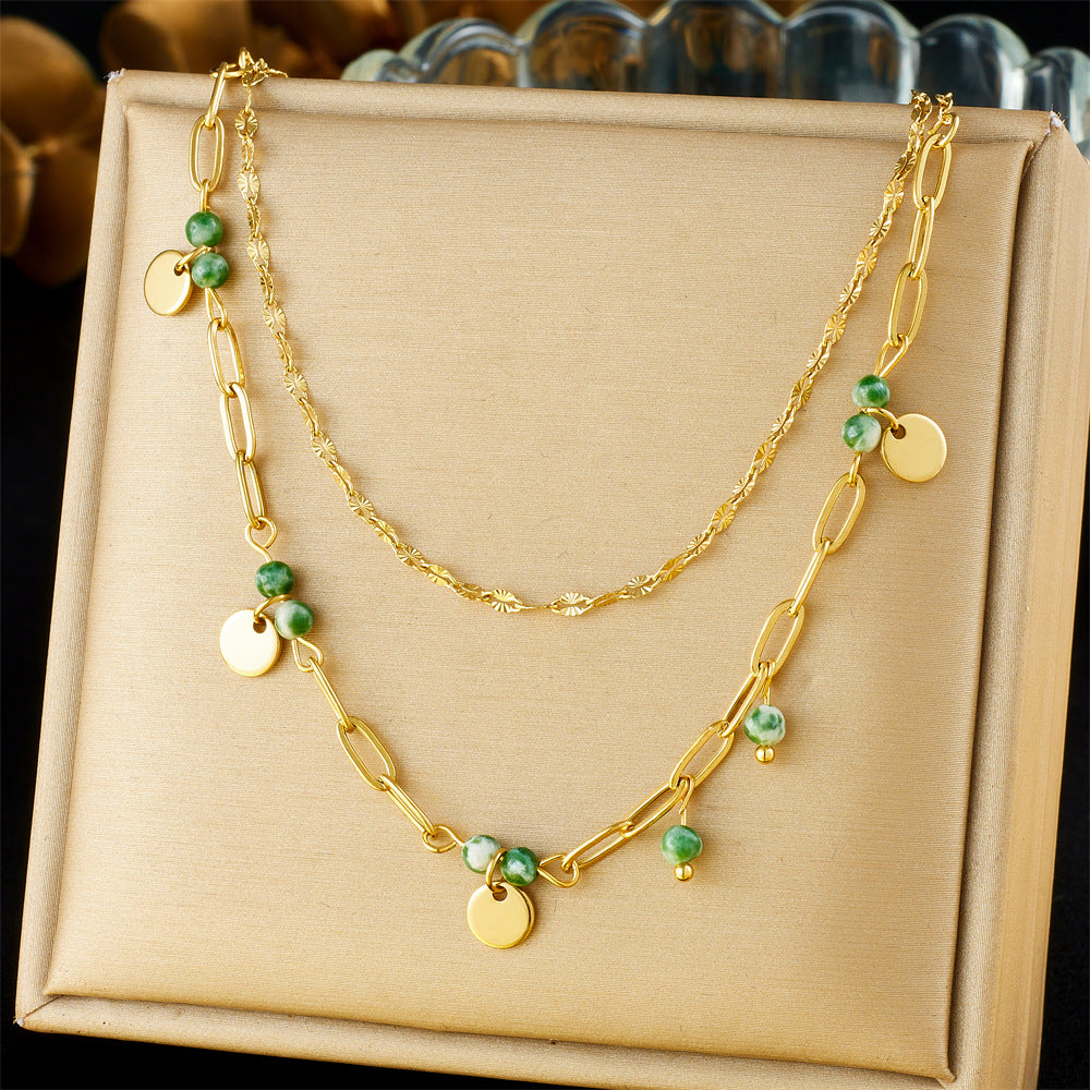 Design Clavicle Chain Light Luxury Advanced Simple Irregular Layered Necklace - N3292 MegaBDM