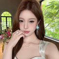 Miss Vivian Pearl Shell Tassel French Style Vacation Earrings - Oxygen Blue MegaBDM