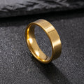 Simple Inner Ball Outer Flat Surface Couple Ring - 6mm Gold / No. 9 MegaBDM