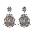 Artistic Carved Antique Sier Bohemian Ethnic Style Earrings - Style 4 MegaBDM