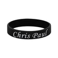 Star Concave Thickened Silicone Kobe James Basketball Bracelet - Paul-Black MegaBDM