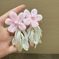 Super Fairy Mori Style Atmosphere Simple Earrings - INS Style Camellia Tassel Petal Stud Earrings MegaBDM