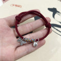 Bell Butterfly Carrying Strap Red Rope Bracelet - M755 [Butterfly Bell Bracelet] Red Rope MegaBDM