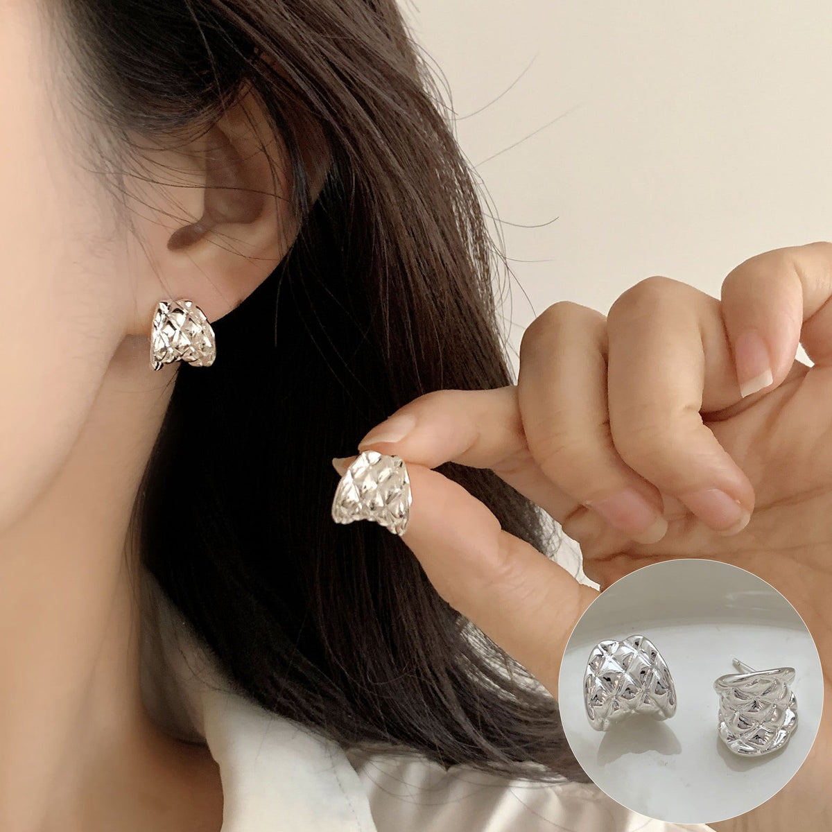 Women's Style Niche Design Sweet Tassel Love Heart Ear Line - ED2595 MegaBDM