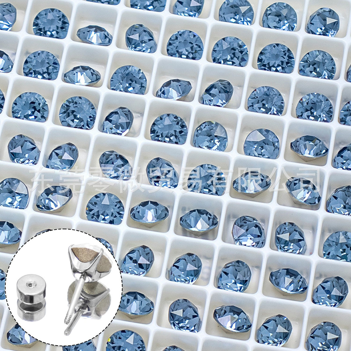 Ear Titanium Alloy Outer Spiral Piercing Stud Earrings - Denim Blue [266] [One]] / 0.8 Thick 6 Long 4mm Diameter MegaBDM