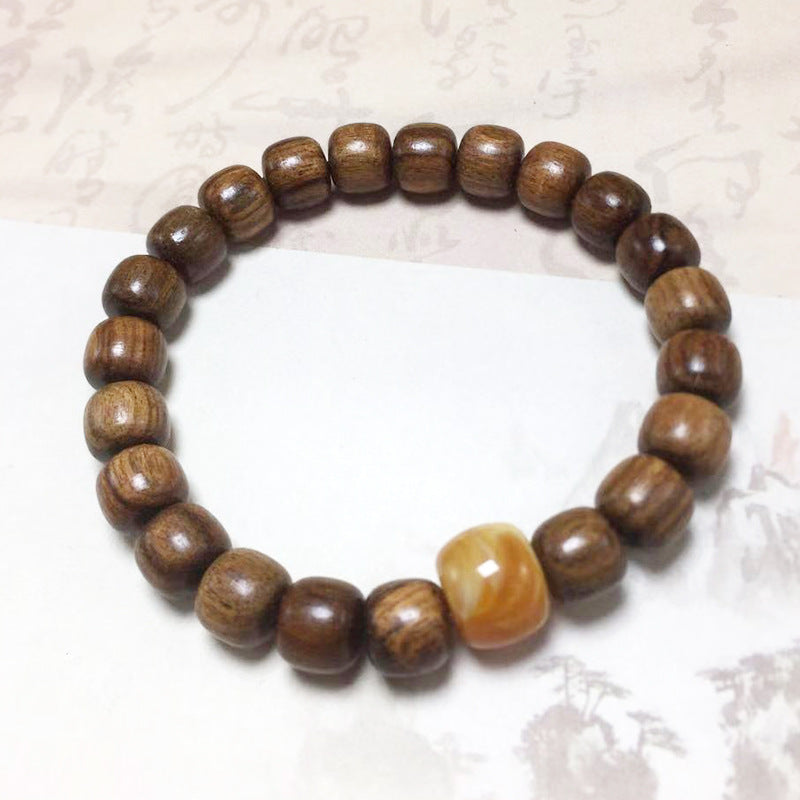 Women's & Men's Wooden Beaded Small Specifications Rosary Decorative Bracelet - Black Rosewood: Frozen Fat MegaBDM