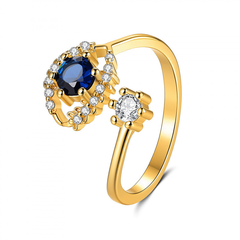 Eye Open Fashion Personality Hip Hop Ring - Gold 9 / Adjustable Opening MegaBDM