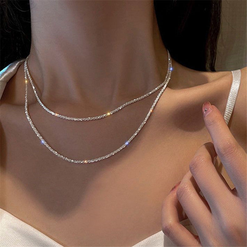 Small Pieces Of Sier Snake-shaped Clavicle Chain Necklaces MegaBDM