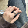 Starry Female Titanium Steel No Fading Full Diamond Cold Wind Rings MegaBDM