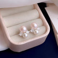 Gentle Pink Pearl Zircon Light Luxury Minority High-grade Exquisite Elegant Earrings - Ea2314 Ear Studs MegaBDM