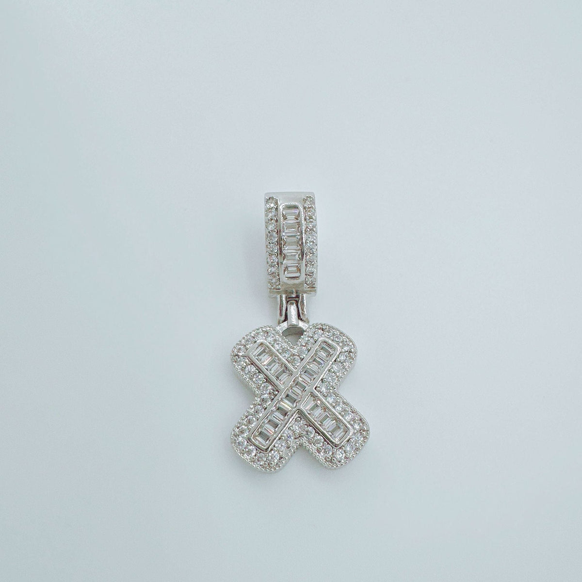 Rock Candy Personalized Fashion Hip Hop Necklaces - X-Silver (Single Pendant) MegaBDM