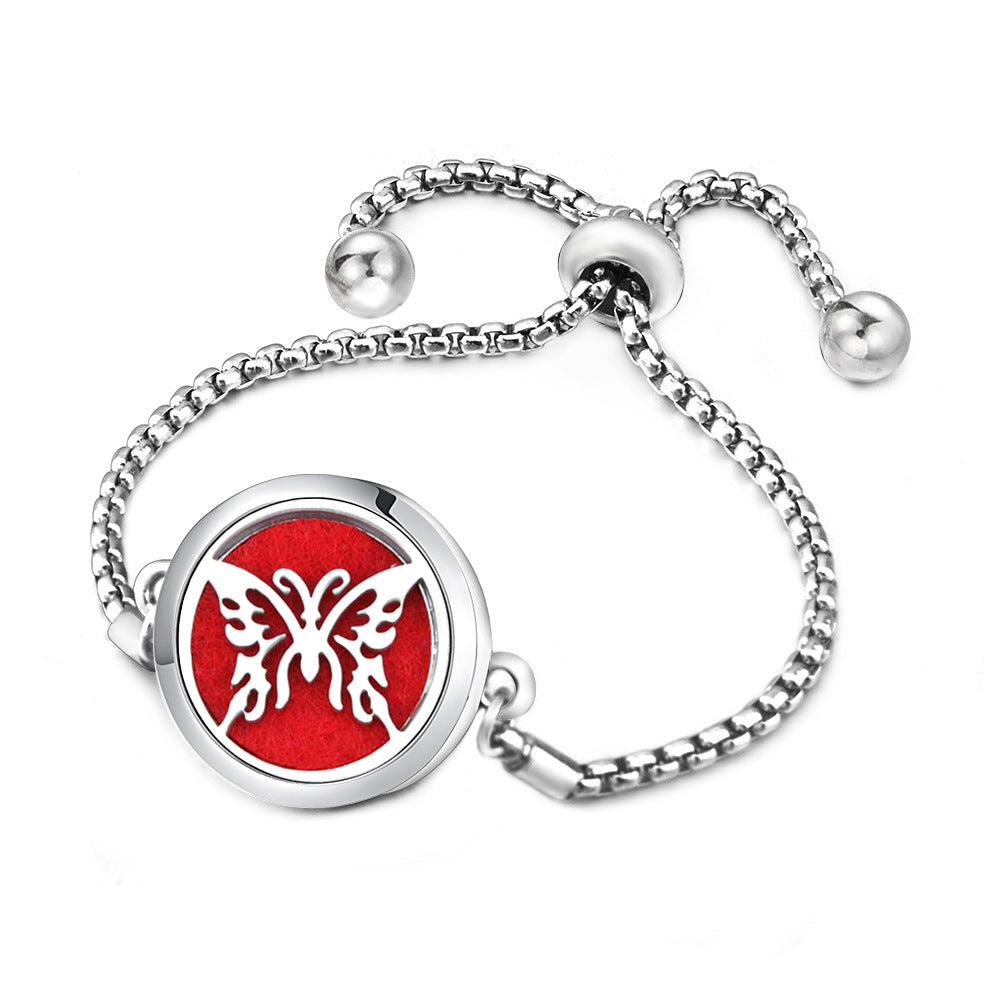 Angel Wings Mosquito Repellent Stainless Steel Essential Oil Perfume Box Bracelet - 36 MegaBDM