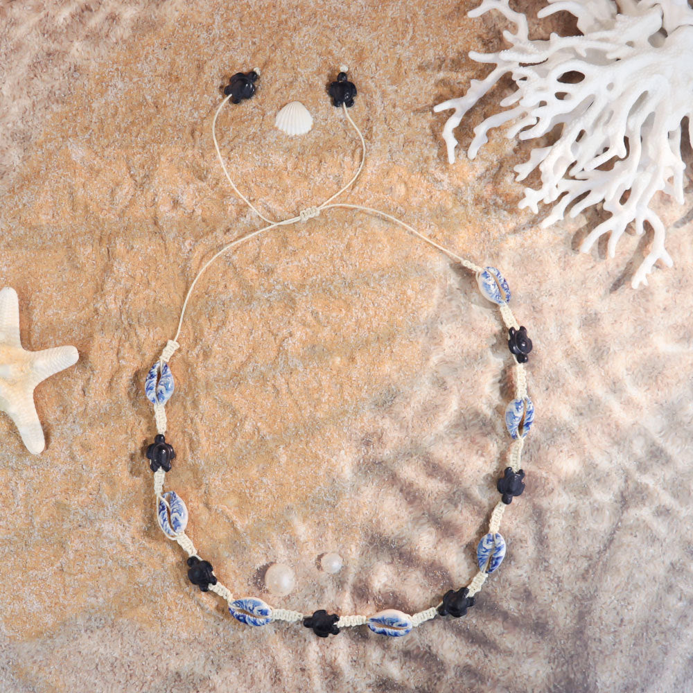 Holiday Ocean Style Cartoon Shell Design Starfish Necklaces - 25051101-Blue / Shell Turquoise MegaBDM