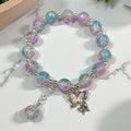 Fantasy Flower Glazed Female Gradient Contrast Bracelet - BD19 Purple Light Green Butterfly Bracelet MegaBDM