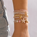 Holiday Female Summer Beach Dopamine Starfish Bracelet - White Starfish Beads Bracelet #0163 MegaBDM