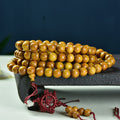 Women's & Men's Natural Gold Sandalwood Beads Fashion Collectible Artsy Bracelet - 10mm * 108 Pieces Seiko Style MegaBDM
