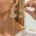 Fashion Sweet Style Three-dimensional Flower Elegant Metal Pleated Rings - 02 Gold 3851 MegaBDM