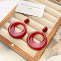 Women's Retro Blooming Acrylic Curved For Simple Stud Earrings - 83# MegaBDM