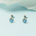 Colorful Love Heart Small Simple Trendy Cold Style Stud Earrings MegaBDM