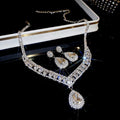 Set Graceful Fashionable High-grade Sweater Chain Light Luxury Cold Necklaces - 65# Necklace-Silver Water Drops (2-Piece Set) MegaBDM