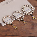 Women's & Men's Broadcast Fragrant Gray Colored Glaze Round Bracelet - White for Men MegaBDM