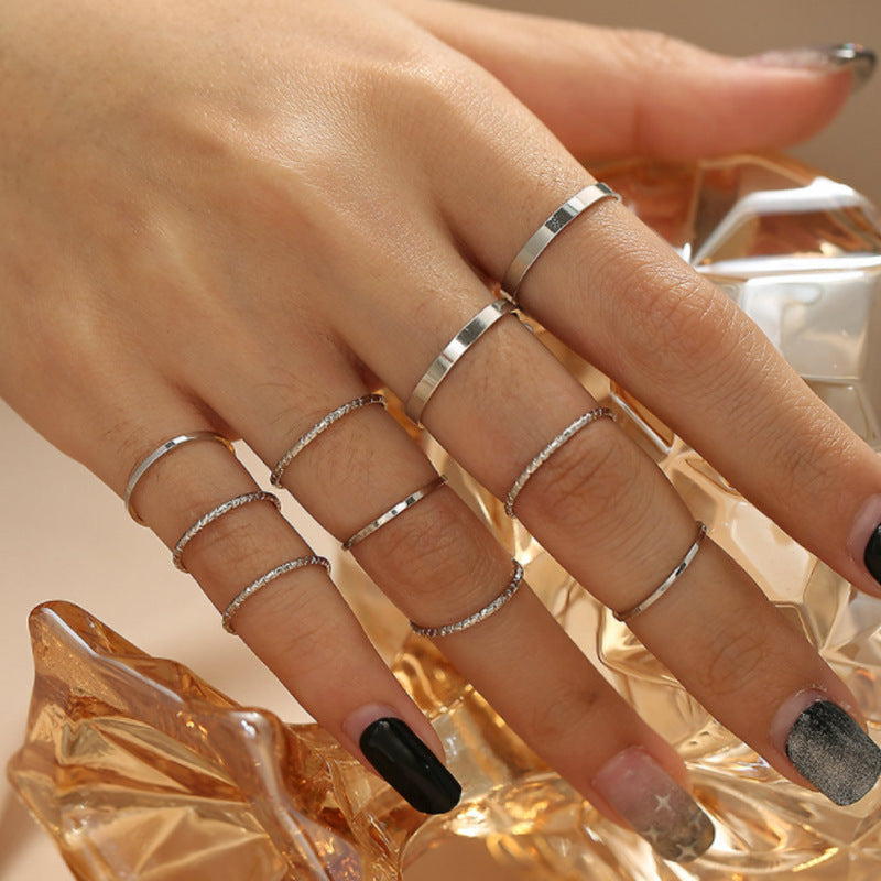 Alloy Suit Creative Simple Retro Pcs Rings - Silver / One Size