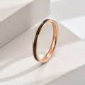 Women's Titanium Steel Simple Dripping Surface Light Exquisite Ring - Black / No. 8 MegaBDM