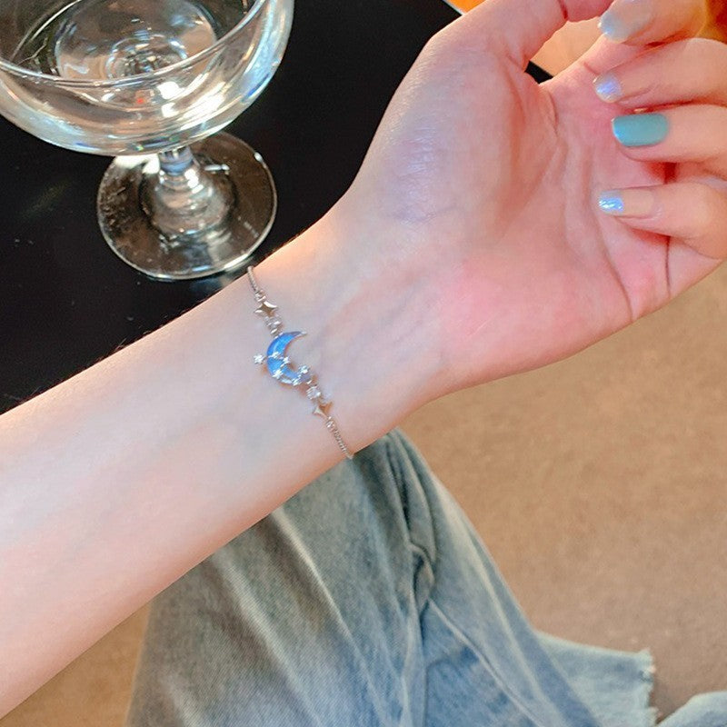 Style Love Star High-grade Retro Exquisite Versatile Personality Bracelet - Blue Moon XINGX Pull Adjustable Bracelet S0396b MegaBDM