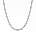 Women's Steel Gold Plated Chain Like Flat Bracelet - Blade Chain Necklace-40cm 5cm-Steel Color MegaBDM