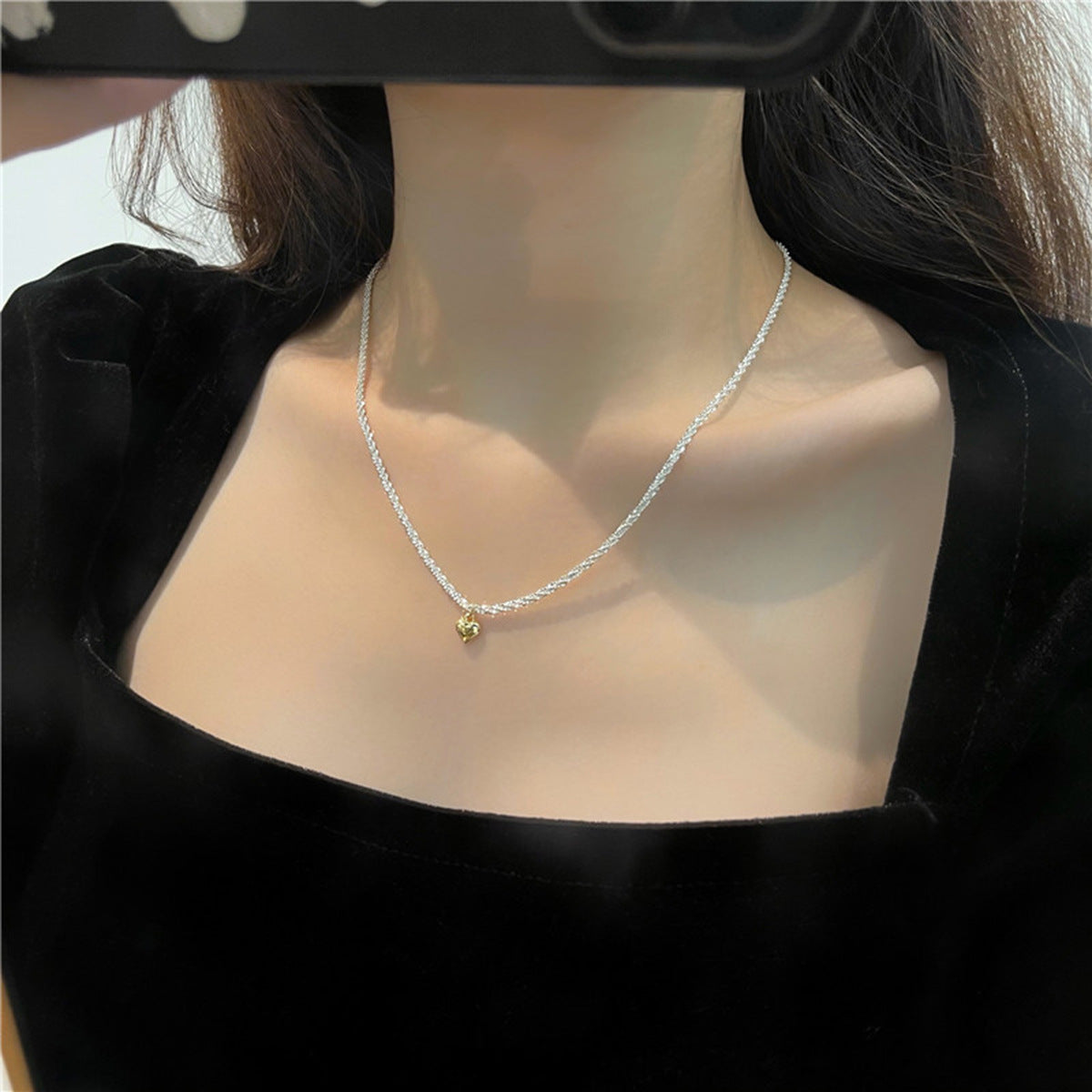 Small Pieces Of Sier Snake-shaped Clavicle Chain Necklaces - Ml772-Silver MegaBDM