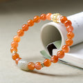 Southern Red Agate Chinese Style Crafts Jade Lucky Bracelet - About 7mm Natural South Red Agate Hetian Jade Bracelet MegaBDM