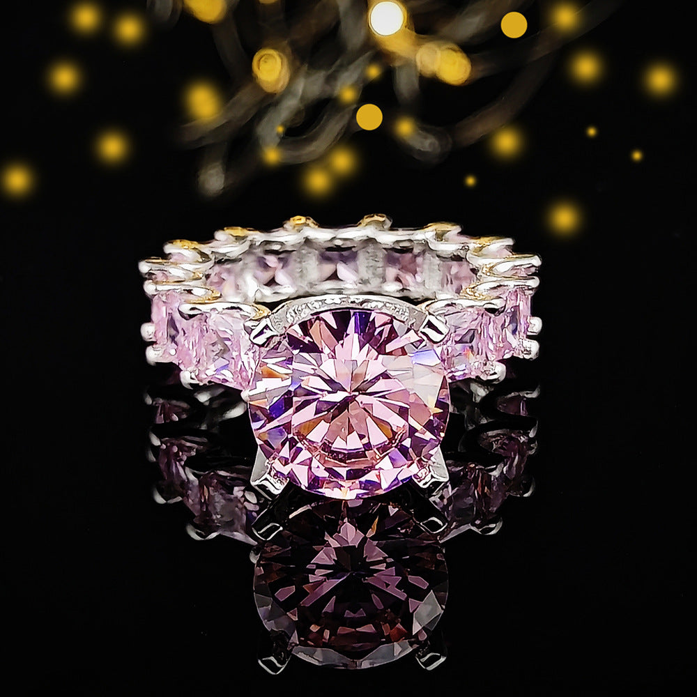 Women's Simple Pink Niche High Sense Does Rings - R4366 Pink / No. 5 MegaBDM