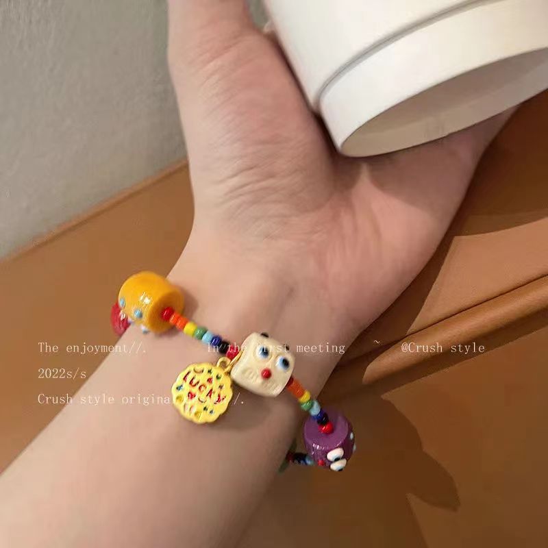 Little Monster Wild Strawberry Colorful Beaded Female Design Niche Girlfriends Bracelet - Lucky Little Monster MegaBDM
