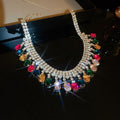 Set Graceful Fashionable High-grade Sweater Chain Light Luxury Cold Necklaces - 41# Necklace-Color (Diamond Square) MegaBDM