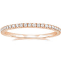 Sterling Sier Flash Inlaid Row Diamond In Rings - Rose Gold / US Size Size 3 MegaBDM