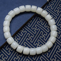 Jade Bodhi Root Straight Cut Barrel Beads Small Size Bracelets - 7*8mm MegaBDM